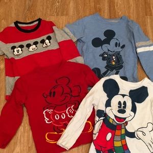 Gap, Disney Four Long Sleeve Tees, Size 4T